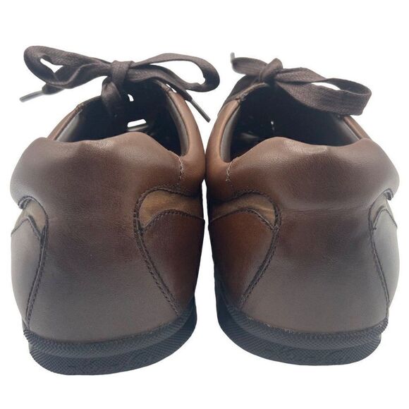 Kenneth Cole License Plate Leather Shoes Brown Size 11 - Picture 4 of 12